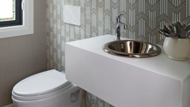 Bathroom in the home of designer Carrie Long