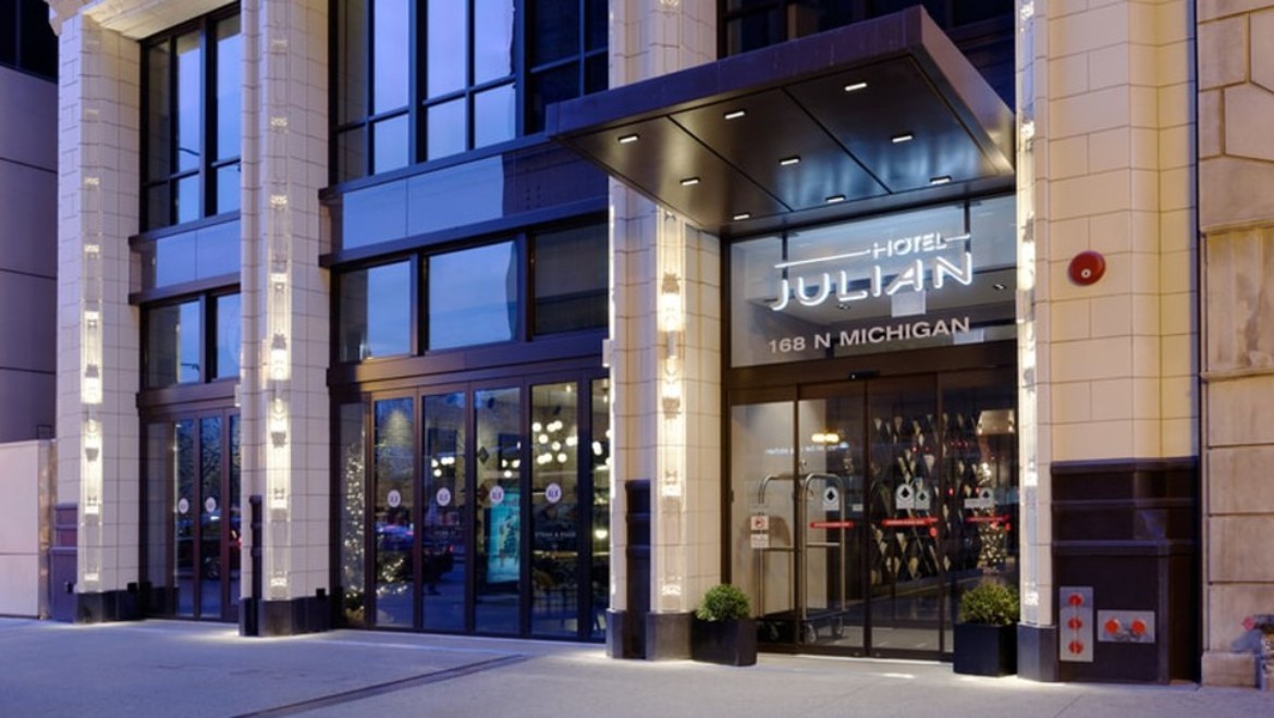 Front Facade of Hotel Julian, Chicago, IL