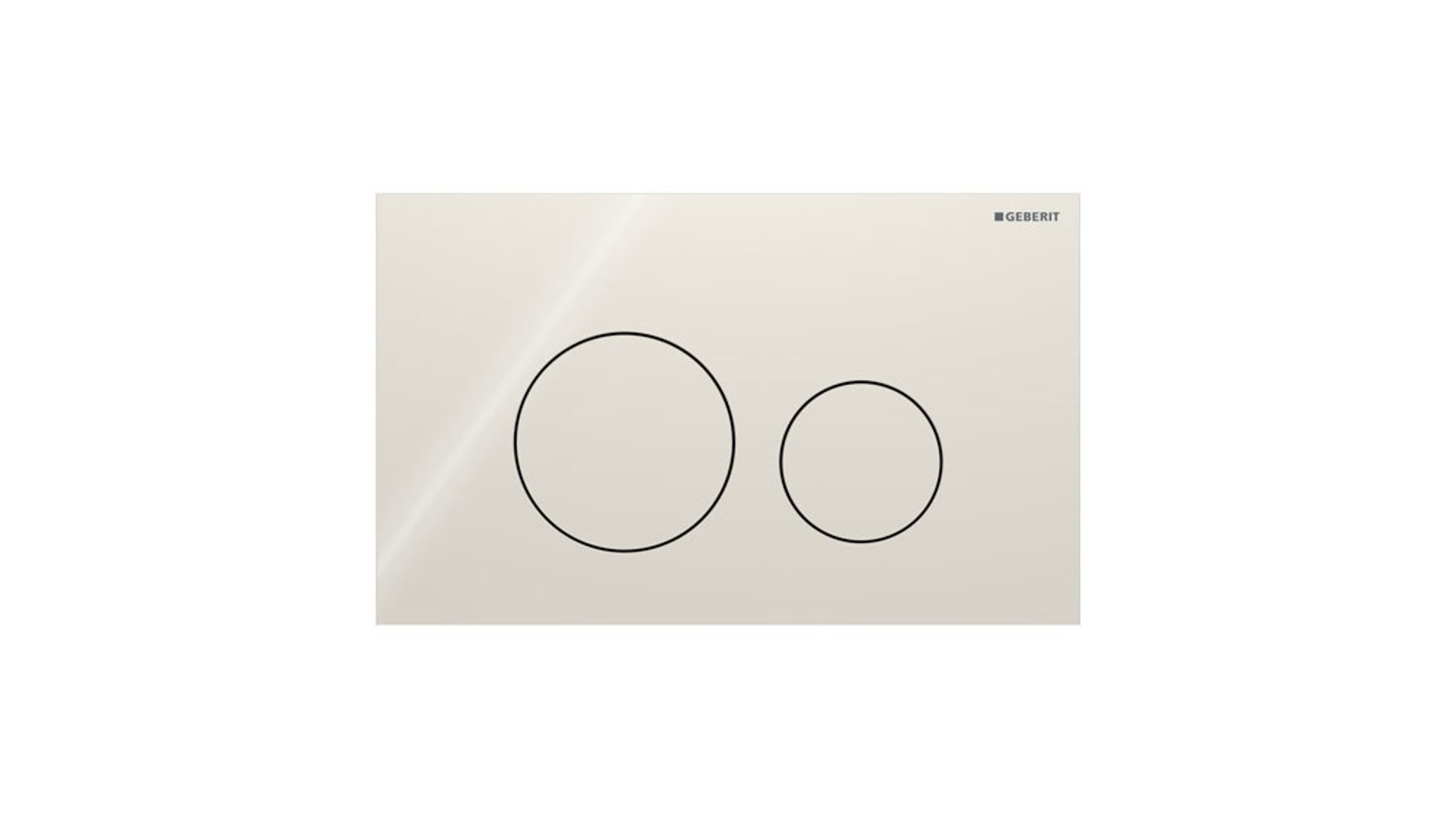 Sigma40 Round flush actuator plate in sand grey glass Sigma40 Round flush actuator plate in sand grey glass