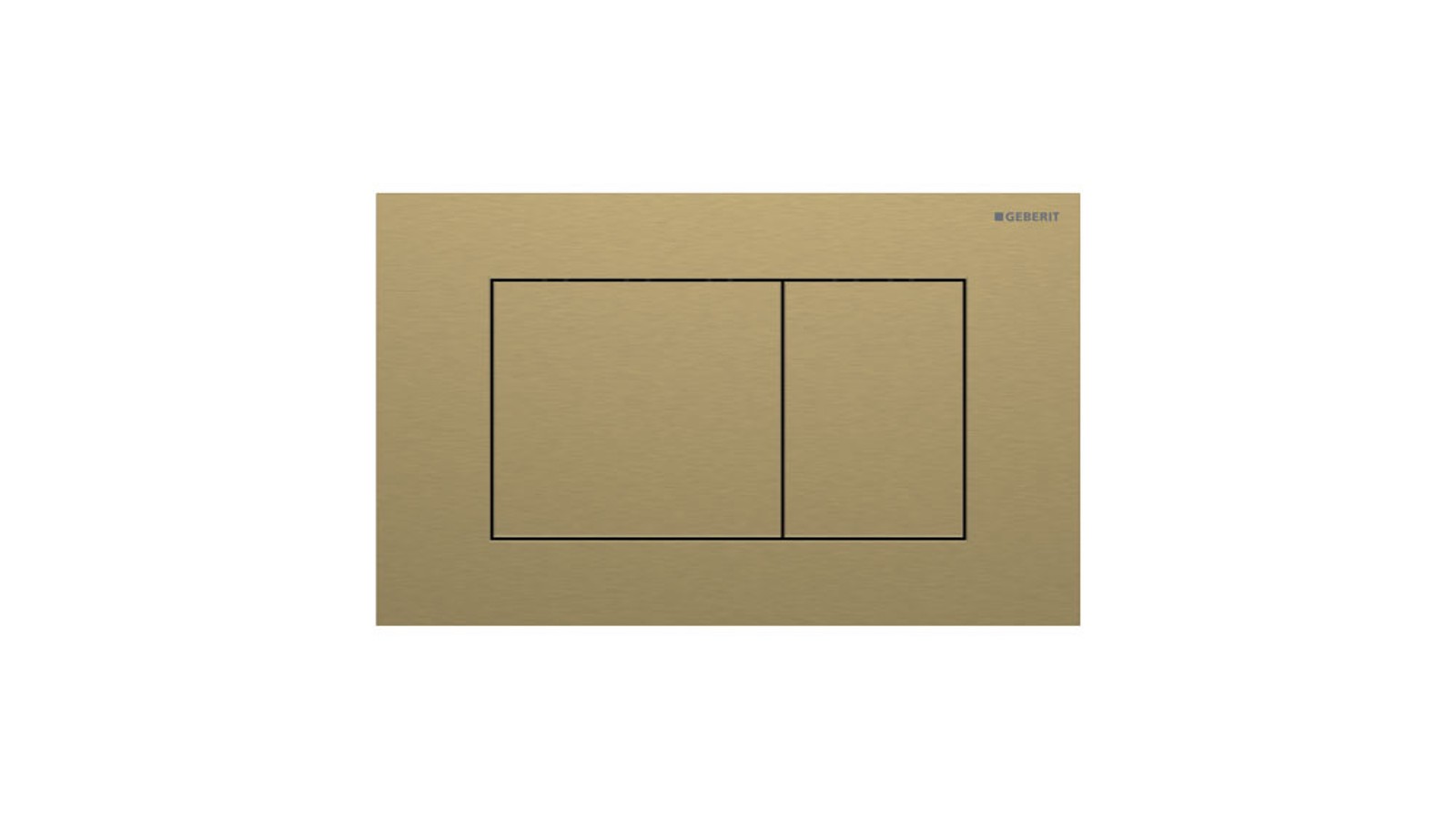 Sigma40 Square flush actuator plate in brushed brass finish Sigma40 Square flush actuator plate in brushed brass finish