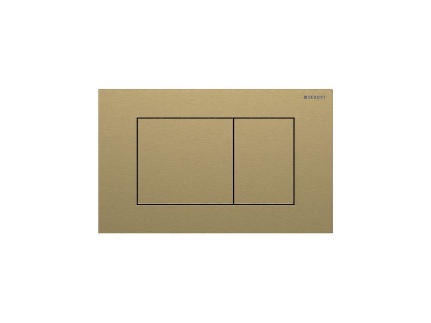Sigma40 Square flush actuator plate in brushed brass finish