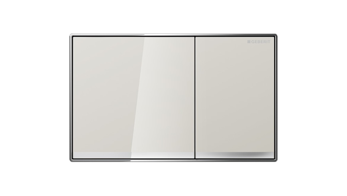 Sigma60 flush plate in grey sand glass