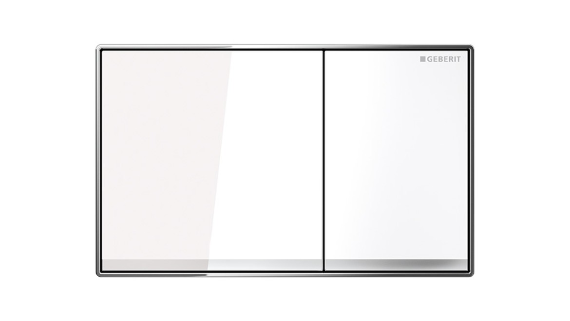 Sigma60 flush plate in white glass