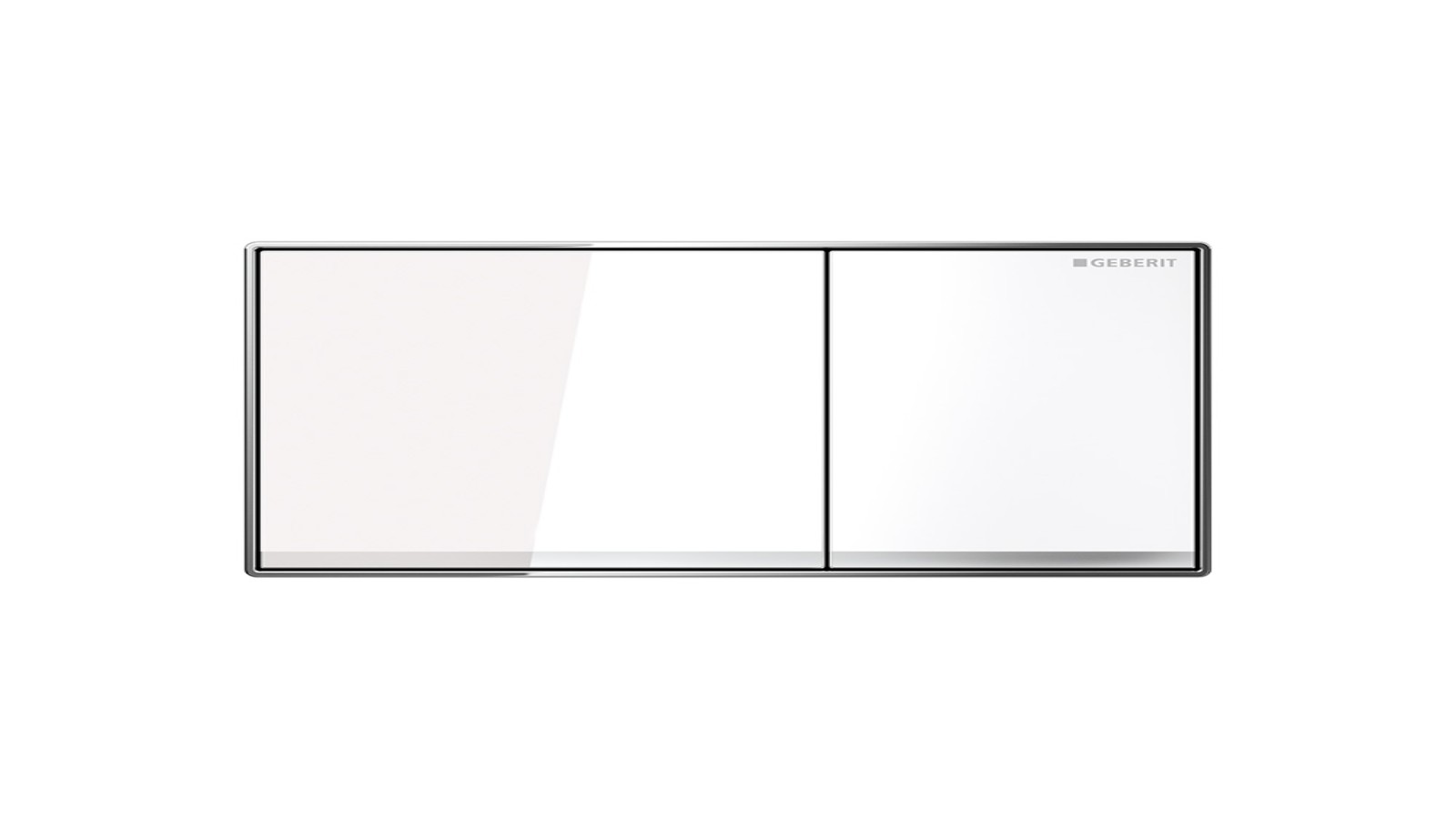 Sigma60 flush plate in white glass Sigma60 flush plate in white glass