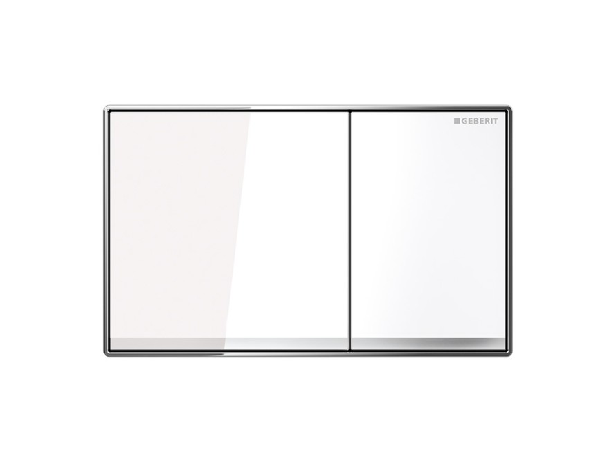 Sigma60 flush plate in white glass