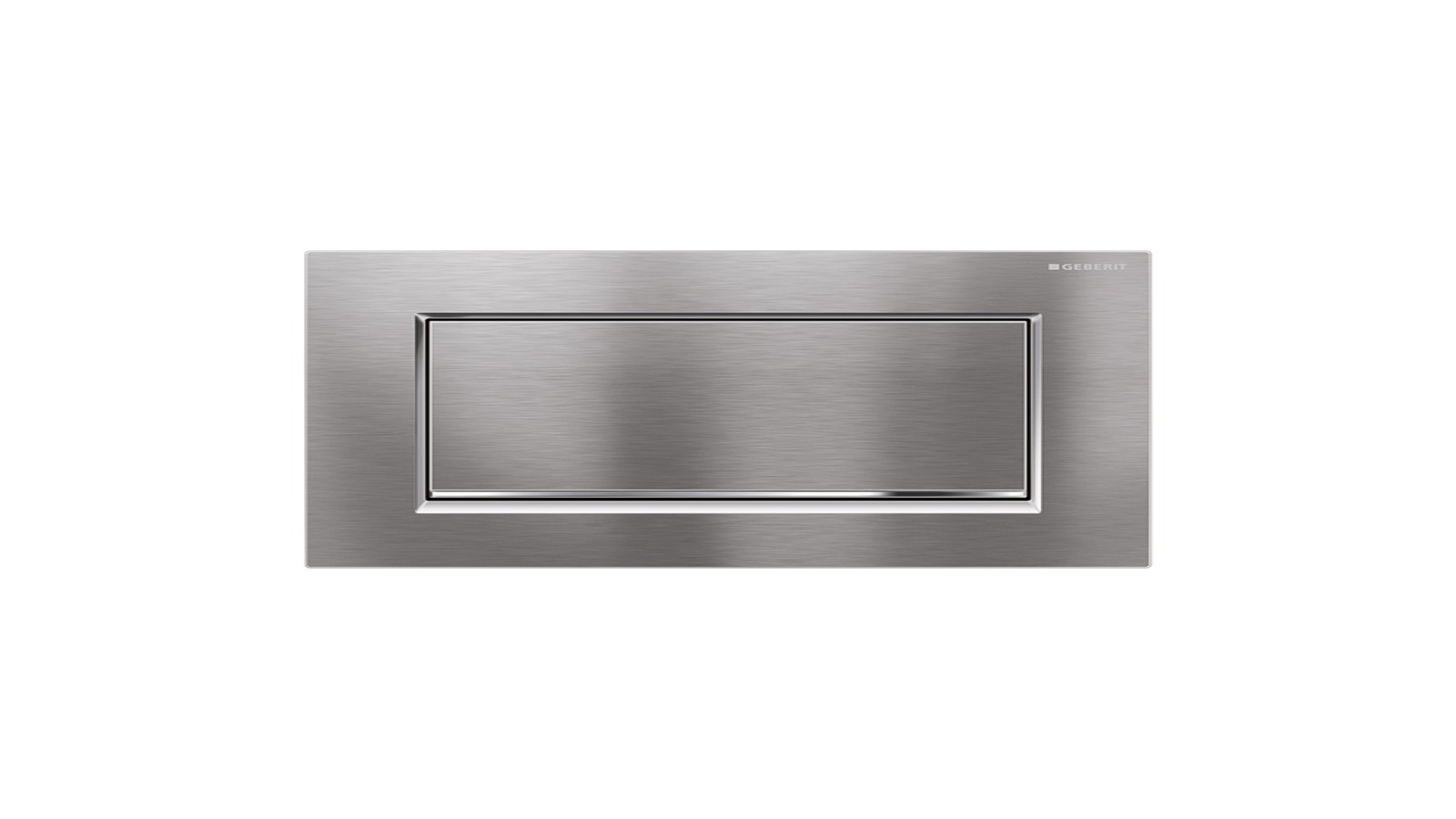Sigma10 Square flush plate in polished chrome with brushed chrome accent Sigma10 Square flush plate in polished chrome with brushed chrome accent