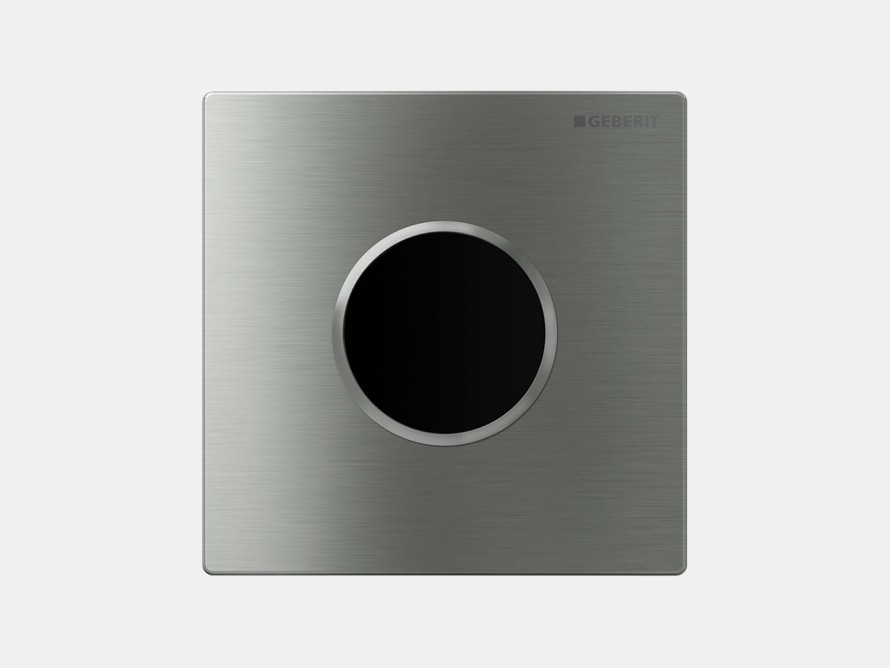 Type 10 urinal flush plate with touch-free operation