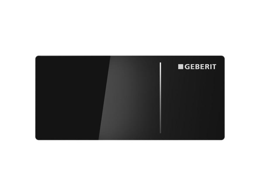 Type 70 remote flush button in black glass Type 70 remote flush button in black glass