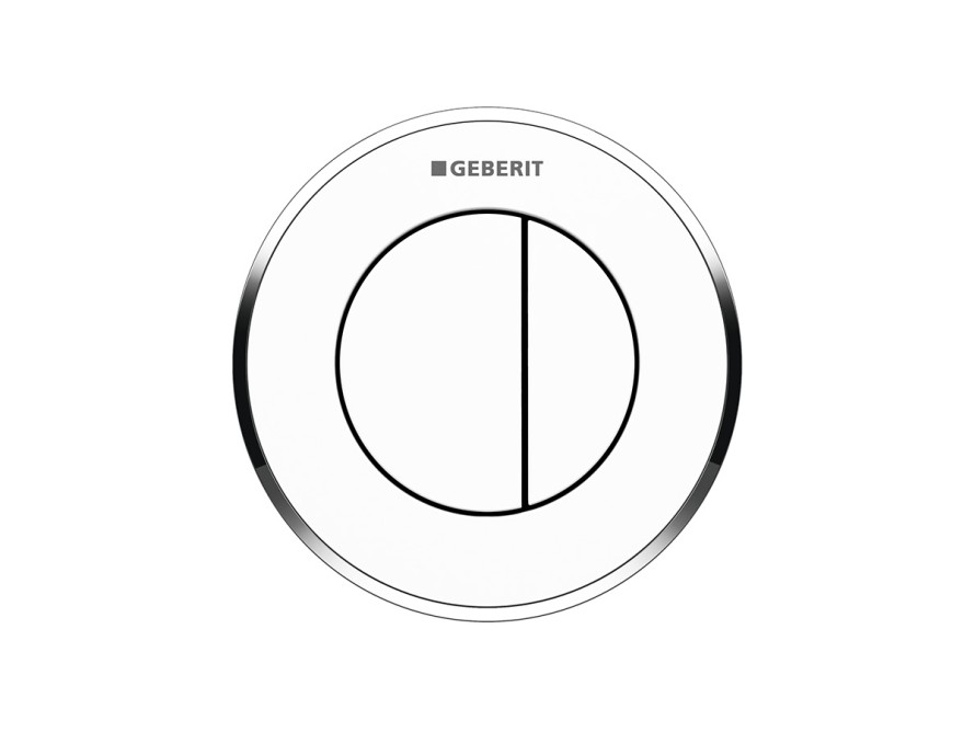 Type 10 remote flush button in white finish Type 10 remote flush button in white finish