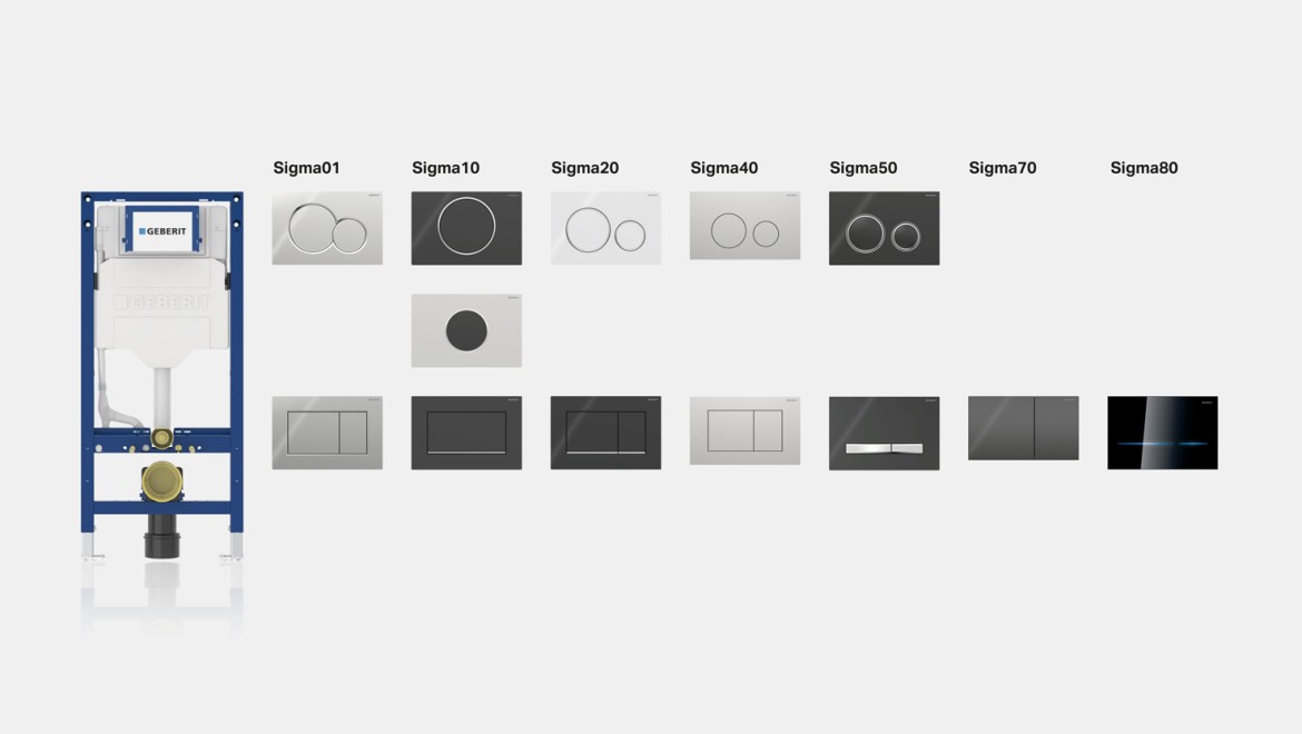 Geberit Sigma in-wall system and actuator plates