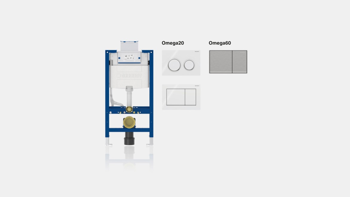 Geberit Omega in-wall system and actuator plates