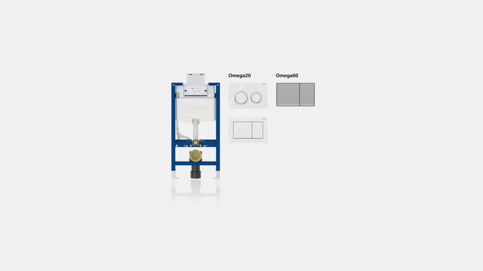 Geberit Omega in-wall system and actuator plates