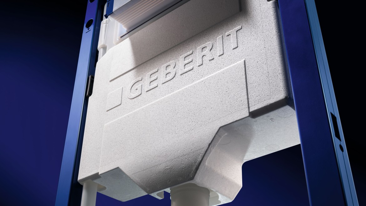 Dramatic image of Geberit Duofix system for wall-hung toilet Dramatic image of Geberit Duofix system for wall-hung toilet