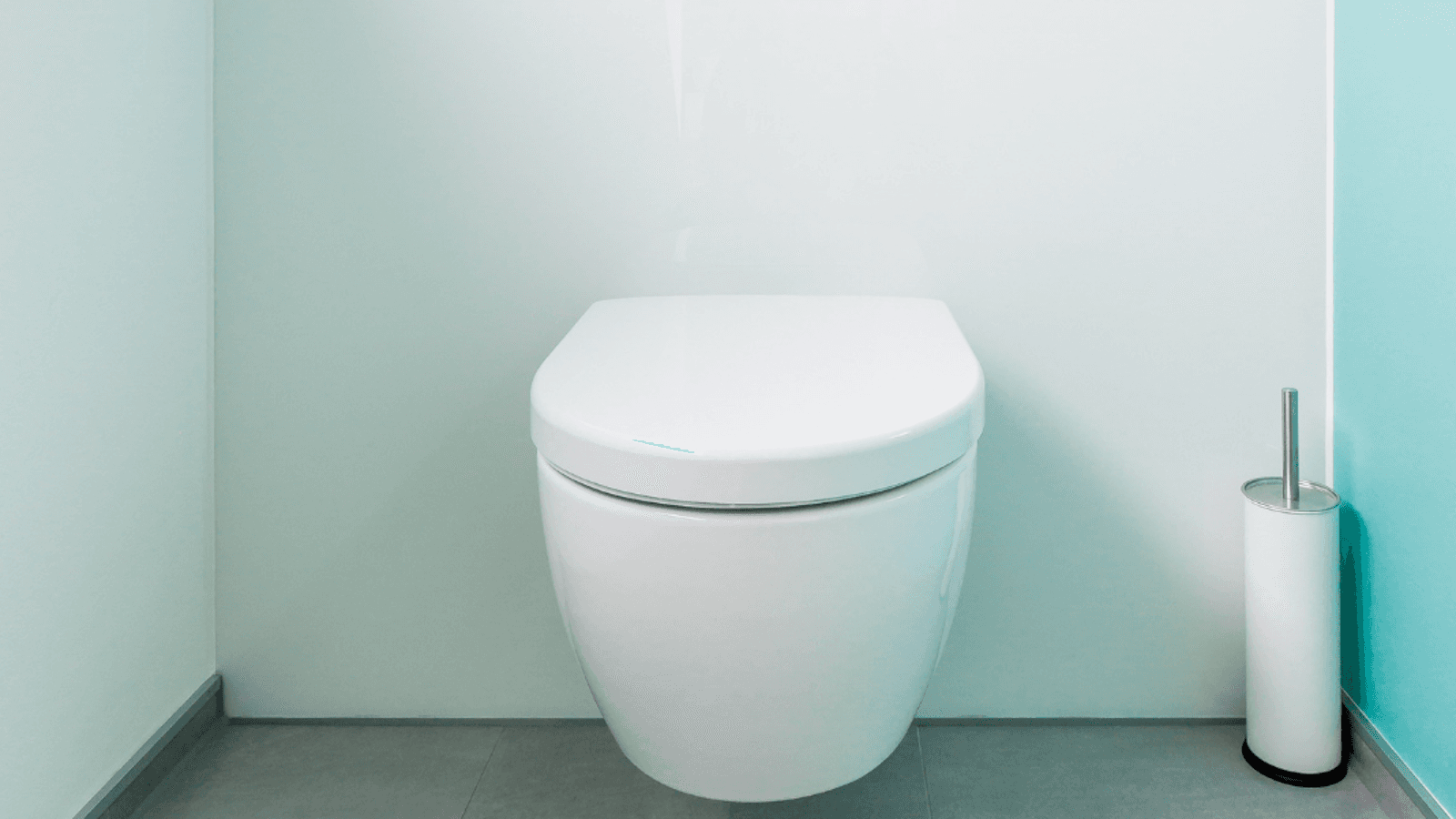 Wall hung toilet installed at a comfortable height. Wall hung toilet installed at a comfortable height.