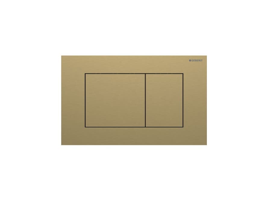 Sigma40 Square flush actuator plate in brushed brass finish Sigma40 Square flush actuator plate in brushed brass finish