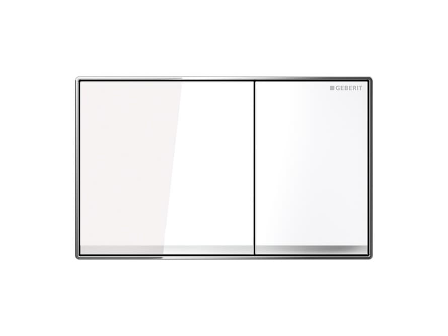 Sigma60 flush plate in white glass Sigma60 flush plate in white glass