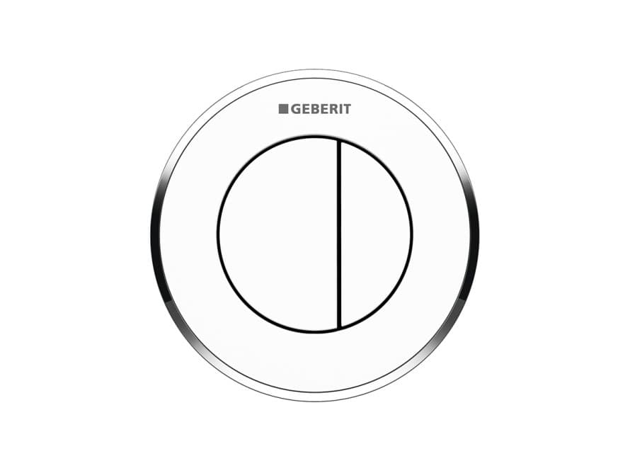 Type 10 remote flush button in white finish Type 10 remote flush button in white finish